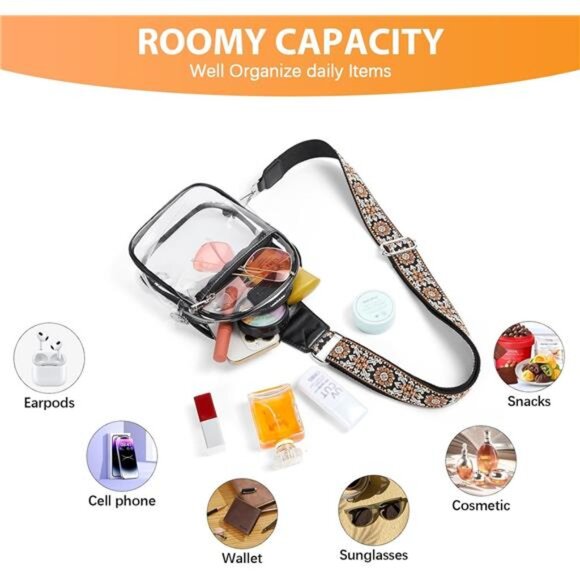 Small Sling Bag for Women Leather Crossbody Bags Fanny Pack Chest Bag - Picture 2 of 7